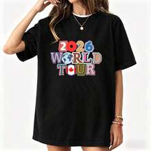 Camiseta de Alta Calidad al por Mayor de la Copa Mundial 2026, Camiseta de Fútbol, Deporte, México, Argentina, Brasil, Uruguay, EE. UU. y Más, Camiseta Blanca, Top Corto, Ropa para el Día de la Madre, Envío Gratis, Ropa Vintage para Mujer, Halloween, Tops de Verano para Mujer, Ropa Y2k para Mujer, Tops de Verano para Mujer, Top para Mujer, Conjuntos de Verano para Mujer, Conjuntos de Vacaciones para Mujer, Conjuntos de Playa para Mujer, Conjuntos para Festivales para Mujer, Conjunto para Conciertos Country, Nueva Llegada 2026 - 100% Algodón Transpirable - Negro 6 - Ver 1