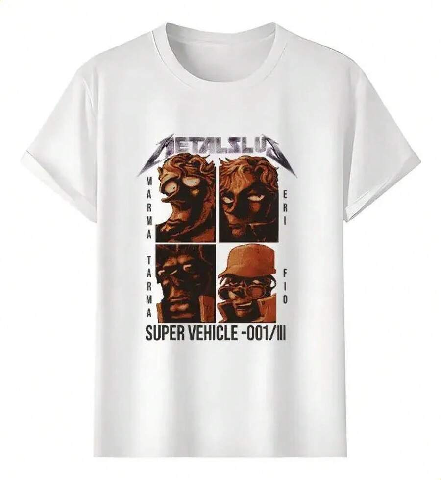 Muscle Freaks Metal Slug Metal Gear Style T-Shirt - 白色 - 查看 1