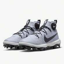 Nike Alpha Huarache NXT MCS DJ6519-003 Men's Gray Molded Baseball Cleats LIQ608 - Grey - View 1