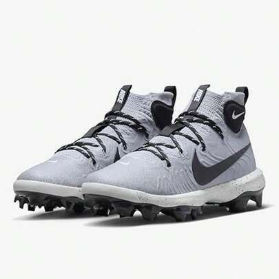  Nike Alpha Huarache NXT MCS DJ6519-003 Men's Gray Molded Baseball Cleats LIQ608