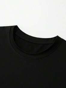 Camiseta de mujer de verano blusa oversize de manga corta con estampado floral ideal para el tiempo libre y las vacaciones en la playa(Retro style, casual style, unisex) - Negro - Ver 4