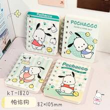 Official 4pcs/Set Of 4 Random Mini Spiral Cartoon Notebook, A7 Cute Mini Portable Pocket Notepad Binder Student Gift Office School Classroom Desk Back To School - Multicolor - View 3