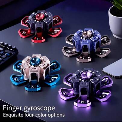 Transformable Mecha Finger Spinner, Sci-Fi Tech Competition Stress Relief Toy, Explosive Armor Mechanical Transformation Decompression Device #Mecha Spinner # #Stress Relief Toy