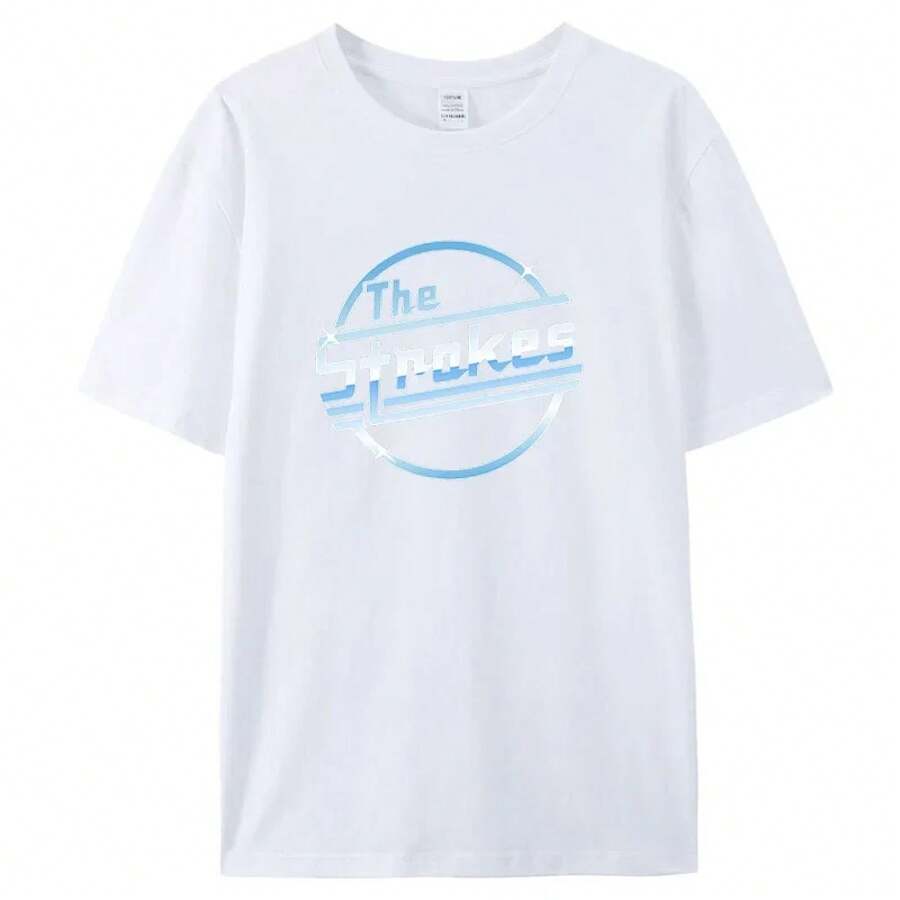 Camiseta de algodón para hombre, Tops de verano, camiseta de Strokes para hombre, banda de Rock independiente, manga corta, tallaás, Top negro para hombre, envío directo - 5 - Ver 1