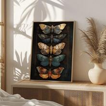 1pc Canvas Wall Art, Framed Wall Decor, Vintage Dark Academia Moth Specimen, Vintage Gothic Butterfly And Moth Oil Painting Poster, Entomological Aesthetic Decor, Suitable For Living Room, Bedroom, Home Office, Dorm And Witchcraft Themed Room, Vintage Style Art Gift For Insect Lovers, Room Decor, Dorm Decor, Kitchen Decor, Dining Room Decor, Bathroom Decor, Home Decor, Apartment Decor - A - View 8
