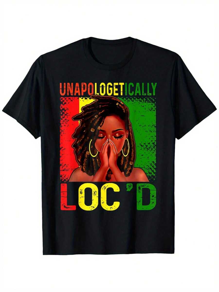 Camiseta para mujer afroamericana de Juneteenth - Camiseta gráfica vintage de 1865 para celebración de la libertad con mujer de rastas - Camiseta de algodón suave y transpirable para fiestas de Juneteenth, Mes de la Historia Afroamericana - Regalo de ropa cultural para mujeres, ropa de patrimonio, diseño de estampado audaz, impresión de alta calidad, top de manga normal, ropa infantil de empoderamiento. - Negro - Ver 1