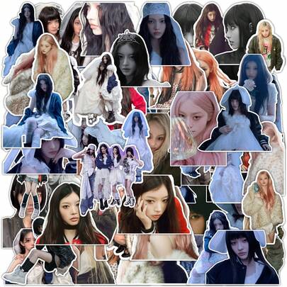 60PCS New Album MAMIHLAPINATAPAI Stickers, K-Pop Girl Group Members Yunah, Minju, Moka, Wonhee, Iroha Fan Support Merchandise Decorative Stickers, Perfect Goods For Concerts/Fan Meetings, Ideal Choice For Daily Fan Gifts/Gifts Between Fellow Fans, Can Be Used To Decorate Notebooks, Personal Photocard Binders, Water Bottles, Etc., Making Daily Items Full Of K-Pop Fan Atmosphere.