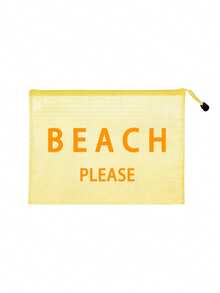 这款防水时尚沙滩包印有“Beach Please”海星图案，容量大，透明，配有尼龙拉链，轻便易携，适合春夏季节收纳，经久耐用，是游泳、海滩、潜水、暑假旅行、学生返校的理想之选。轻便防晒，适合送给朋友、家人、女朋友和同学。也是生日、节日、派对、婚礼（伴娘）、母亲节和教师节的完美礼物和纪念品。 - 彩色 - 查看 12