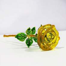 Rosa de cristal flor eterna, regalo del Día de San Valentín y del cumpleaños, decoración creativa para el hogar en el gabinete de la televisión del vestíbulo - Multicolor - Ver 5