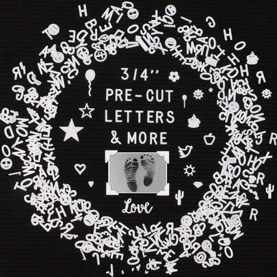 Letters For Letter Board Letters Only, 3/4 Inch White Message Board Letters For Felt Letter Board Signs (398 Pcs), 0.75u201d Pre Cut Plastic Letterboard Letters Numbers Symbols For Changeable Menu Board