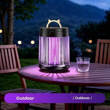 SOKANY USB-Powered Mosquito Lamp - Purple Light, Desktop + Wall-Mounted Combo. UV Light Attracts Mosquitoes, 360° Wide-Angle Silent Protection, ABS Material, Suitable For Outdoor And Bedroom Use, Essential For All Seasons, Effective Mosquito Repellent. - Black - View 10