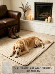 1pc Waterproof Non-Slip Thin Plaid Pet Blanket, Suitable For Small, Medium, Large Dogs And Cats, 1-4 Seater Sofa Protector, Perfect For Bedroom And Living Room - Beige - View 5