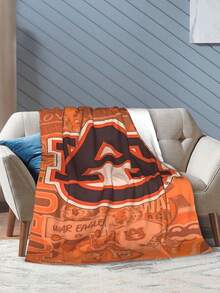 Auburn Merch Tigers Throw Blanket Warm Blankets Breathable Air Conditioner Blanket For Car Classic Outdoor Blankets For Picnic For All Season - màu đen - Xem 5