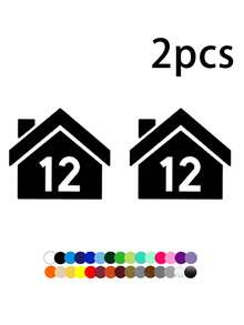 Trash Can Stickers (1/2/3/4/5/6/7/8/10pcs): Customizable Labels, Mailbox Numbers And Street Name Decals. Custom Street House Number And Trash Can Identification Stickers - Waterproof, Durable, Self-Adhesive, Easy To Apply. Multiple Colors Available; Suitable For Trash Cans, Mailboxes, Gates, Recycling Bins And Street Signs - Perfect For Outdoor Residential And Property Identification. - Multicolor - View 12