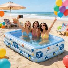 1pc Inflatable Swimming Pool, Thickened PVC Material, Portable, Foldable And Easy To Store, Suitable For Indoor, Yard, Party, Balcony, Summer Party, Family Gathering Water Play Pool (Please Check Size Before Ordering) - Multicolor - View 12