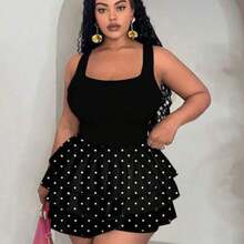 Slayr Vintage Leopard Print Plus Size 2 Pieces Set, Suitable For Vacation, Music Festival - Multicolor - Ver 1