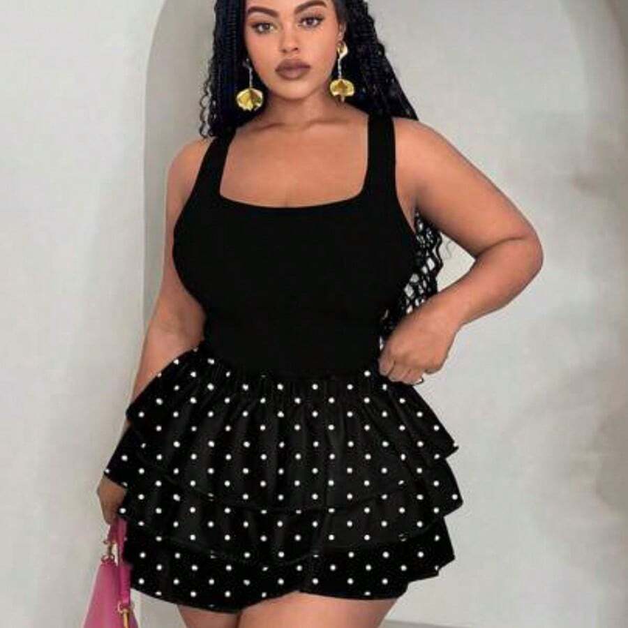 Slayr Vintage Leopard Print Plus Size 2 Pieces Set, Suitable For Vacation, Music Festival - Multicolor - Ver 1