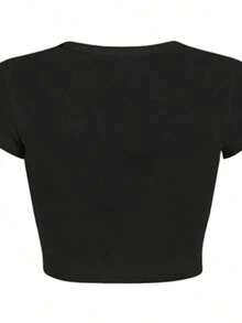 Top corto Hot Girls Love Riddim - Camiseta estilo Y2K - Blanco - Ver 11