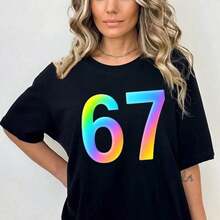 1 pieza Camiseta Divertida con Estampado de Meme "Let's Get Meme" - 100% Algodón, Manga Corta, Cuello Redondo Casual, Estilo Simple Y2K con Estampado de Letras, Ropa Urbana, Camisetas Suaves para Todas las Temporadas - Unisex, para Uso Diario en el Campus, 180g 100% Algodón - Negro-8 - Ver 11