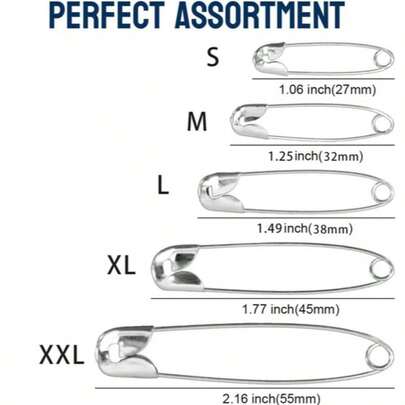 50 chiếc kim băng bằng thép không gỉ, phụ kiện trâm cài trang sức tự làm.
