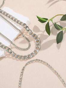 Bộ 3 chiếc dây chuyền xương đòn cao cấp, thời trang, thanh lịch, đa năng, nhẹ nhàng, sang trọng và độc đáo dành cho nữ. - bộ vòng cổ - Xem 2