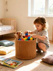 1pc Baby Room Storage Basket, Cotton Rope Basket, Portable, For Baby Clothes & Toys Storage - Multicolor - View 6