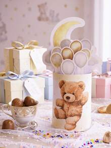 1 set di confezioni in carta a forma di orsetto per cioccolato, scatola per confezionare caramelle e spuntino per feste di bambini, scatola regalo per caramelle per feste di bambini, carta decorativa per regali di compleanno, decorazione da tavolo per il primo compleanno del neonato, sacchettino regalo piccolo per feste di compleanno, decorazioni per feste a tema orsacchiotto, decorazioni per gender reveal, forniture per feste di compleanno - Orsacchiotto di peluche - Visualizzare 11