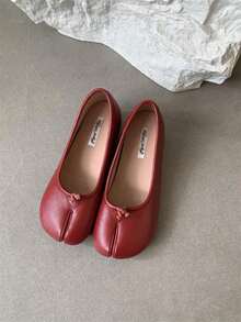 Women Flats - 紅色 - 查看 1
