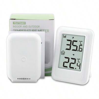 Wireless Thermometer High Precision 1-To-1 Home Use Thermometer Indoor Outdoor Temperature Meter, Can Be Hung Or Stood