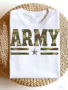 Crew Neck T-Shirt With A Creative Design, Size S, Suitable For Casual Summer Wear. Soft And Comfortable Knit Fabric. Retro Style. Regular Fit. Suitable For All Seasons. Fashion Boutique T-Shirt, Casual Wear. Plus Sizes Available. - 白色的 - 查看 8