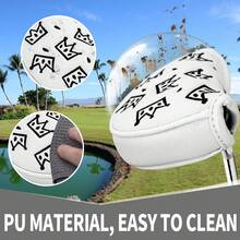 1pc Cheese Crown Design Golf Putter Cover, Small Half-Moon Shaped Putter Head Cover, PU Material With Premium Embroidery, Suitable For Most Brands - Multicolor - View 5