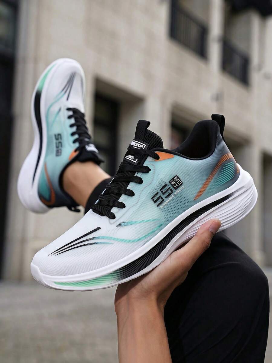 Men's Breathable Mesh Running Shoes,Lightweight Shock Absorbing Athletic Sneakers,Casual Lace-Up Sport Shoes For Workout,GymOutdoor Walking,Daily Wear