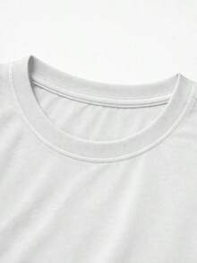 Camia de manga corta vintage con estampado de la bandera de Haití, 100% algodón, transpirable, de corte holgado, estilo casual, cómoda y transpirable. - Blanco - Ver 3