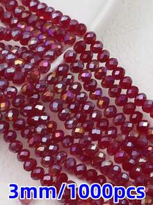 600Pcs 3mm AB Color Faceted Crystal Glass Beads, Rondelle Loose Spacer Beads For Jewelry Making DIY Crafts Wind Chimes Suncatchers Bracelets Necklaces - Multicolor - View 21