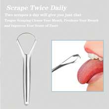 Tongue Coating Cleaner, Stainless Steel Tongue Scraper, Oral Cleaning Tool 1/2pcs - Multicolor - View 4