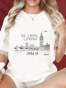 Camiseta de Mujer con Estampado Gráfico, Algodón Ligero, Verano. Camiseta de Mujer con Cuello Redondo y Manga Corta. Camiseta de Mujer con Cuello Redondo y Manga Corta. Camiseta Gráfica Negra "So Long London April 19 Ttpd" para Mujer, Moda Urbana, Top Casual, Ropa Deportiva, Estampados Divertidos de Bádminton y Tenis, Adecuada para Fiestas de Navidad, Actividades Deportivas, Fiestas de Vacaciones, Salidas, Deportes y Otros Regalos Festivos (220g). Camiseta Oversize Mujer Estampado 100% Algodón Puro (220g) con Divertidos Estampados de Bádminton y Tenis, Ideal para Fiestas de Navidad, Actividades Deportivas, Fiestas de Fin de Año, Salidas y Otros Regalos Festivos. - Negro - Ver 5
