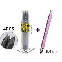 5.6毫米自动铅笔套装，含4支2B笔芯，金属笔杆，自动绘图铅笔，适用于素描、绘画、阴影绘制等，美术用品 - 自動鉛筆 - 查看 11
