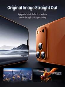 CteGlodrix 3pcs Full Coverage Camera Lens Protector Film, Suitable For IPhone 17/16 Pro Max/17 Air/15/14/13/12/11, Accessory Rear Lens Glass - Silver - View 8