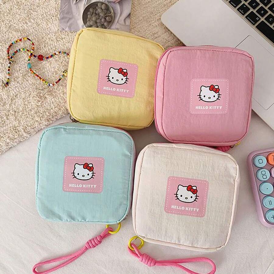 SANRIO 卫生巾收纳袋,大容量便携式女性卫生用品袋,适用于女性和女孩 - 查看 1
