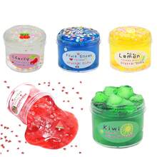 Transparent Crystal Slime Set, Made From Premium High-Transparency Slime Material, With A Clear And Pure Texture, Soft And Stretchy, And Strong Elasticity. It Comes With A Variety Of Colorful Fruit And Animal Shapes, Offering A Wide Range Of Styles. It Is , Odorless, Soft, Non-Sticky, Easy To Mold And Store.Fun DIY Crafts, Stress Relief, Hands-On Skills Training, Full Of Educational And Entertaining Value.Suitable For Children, Students, And Parent-Child Interaction, Ideal For Home Leisure, Playtime During Breaks, Early Childhood Education, And Gift Giving. The Slime Kit Is A Best-Selling Cross-Border Set, Featuring High-Quality Colorful Clay, Fun And Durable, Meeting Various Craft Play Needs. - 藍貓水果70ml - 查看 2