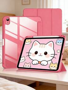 适用于 iPad 第 11 代 11 英寸（2025 年款，A16 芯片）和第 10 代 10.9 英寸（2022 年款）的保护壳，带 Apple Pencil 收纳槽，超薄透明后盖，支持自动唤醒/睡眠功能，西瓜粉色 - 玫紅色 - 查看 15