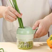 Cortador eléctrico de verduras, agitador de ajo, máquina de cocción eléctrica multifunción, procesamiento de ajo, pimientos, cebollas, especias y otros electrodomésticos de cocina - Multicolor - Ver 4
