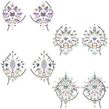 LLOUSSAK 4 Pairs Rhinestone Pasties, Crystal Nipple Tassels Women, Nipple Covers Sexy Jewelry Non Piercing For Body - Silver - View 13