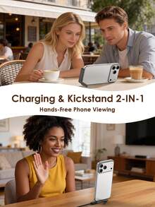 Foldable Phone Stand Charger Adapter, Type-C To Lightning/USB-C, Lightning To Type-C, 240W PD Stand Adapter With Foldable Phone Stand Extension, For Data Transfer On Smartphones, Tablets, Laptops - Multicolor - View 3