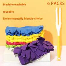 Lydia's  Duster Refills For  Electrostatic Dust Removal Brush Multisurface 360° Larger Size With 4X Microfibers Unscented Disposable Machine Washable Reusable 6 Packs - Cleaning, Home Cleaning Products - 1 - 查看 1