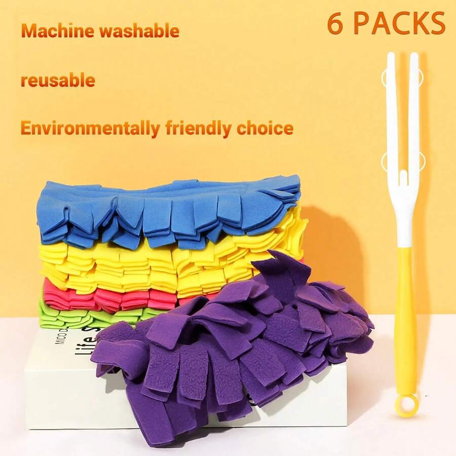 Lydia's Duster Refills For Electrostatic Dust Removal Brush Multisurface 360° Larger Size With 4X Microfibers Unscented Disposable Machine Washable Reusable 6 Packs - Cleaning, Home Cleaning Products - 1 - 查看 1