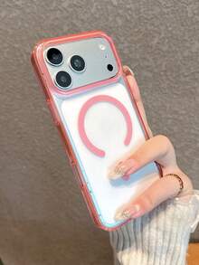 極簡霧面粉色壓克力磁吸手機殼，適用於 iPhone 18 Pro Max/18 Pro/18/17 Pro Max/17 Pro/17/16 Pro Max/16/16 Pro/16 Plus/15/15 Pro Max/15 Pro/15 Plus/11/12/13/14 Pro Max/12 Pro/12 Pro Max/13 Pro/13 Pro Max/7 Plus/14 Pro/14 Pro Max 硬殼，防滑防汗 - 粉紅色-磨砂 - 查看 8