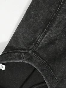 Por WB Warner, Camiseta para mujer estilo lavado desgastado, estampado de pelo de bola de las Supernenas, diseño de estampado loco de planchado en la parte delantera y trasera, moda de primavera y verano, camiseta casual de manga corta y cuello redondo para mujer, versión holgada, multicolor O - Negro - Ver 3