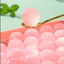 1pc 33-Cavity Blue Round Ice Cube Tray With Lid, Ice Ball Maker For Home Refrigerator, Suitable For Household & Office Use - Blue - View 7