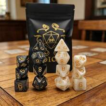 14 Pcs Polyhedral Dice Set For Role Playing Dice Games, Translucent Self Sealing Packaging Bag, Convenient For Use And Storage, Leisure At Any Time - Set a - View 7